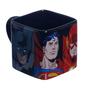 Imagem de Caneca Liga Da Justiça Batman Superman Flash Mulher Maravilha 3D Cubo Quadrada Cerâmica 300ml