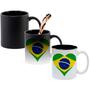 Imagem de Caneca Mágica Fosca Interna Preta Muda de Cor 325ml BRASIL CORACAO