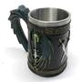 Imagem de Caneca Medieval Dragão Verde em Resina  Inox p/ Chopp