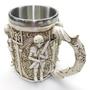 Imagem de Caneca Medieval Templário Guerreiro em Resina/ Inox p/ Chopp - 400ml (TP4)