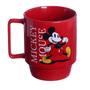 Imagem de Caneca Mickey Mouse Empilhável Porcelana Vermelha 400ML Oficial Disney - Zona Criativa