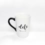 Imagem de Caneca Mini Tulipa 195Ml Branco/Preto Dele Seta Coração