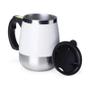 Imagem de Caneca Mixer Amarela Inox Automática Misturador 350ml