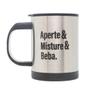 Imagem de Caneca Mixer de Aço Inox com Tampa 380ml