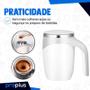 Imagem de Caneca Mixer Inox Automatica Eletrica Gourmet Chopp Térmica Espumante Potente Chocolate Bebidas Suporte Magnético