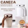 Imagem de Caneca Mixer Inox Automática Xícara Elétrica 380ml Misturador de Bebidas Quente e Gelada Pilha Com Tampa