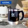 Imagem de Caneca Mixer Misturador Inox Automática 400ml Copo Térmico Mixer de Bebidas Café Suco Shake