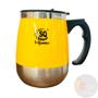 Imagem de Caneca Mixer Misturador Inox Automática 400ml Copo Térmico Mixer de Bebidas Café Suco Shake COR:AMARELO