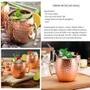 Imagem de Caneca Moscow Mule Cobre Rose Gold 470ml Aço Inox 2un