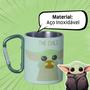 Imagem de Caneca Mosquetão Baby Yoda 300ml The Mandalorian Zona Criativa - 10025288