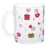 Imagem de Caneca natalina de vidro Símbolos de Natal 320 ml