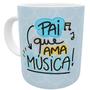 Imagem de Caneca pai que ama música presente criativo dia dos pais