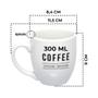 Imagem de Caneca Para Café Com Leite Sucos Com 300ml Porcelana Branca Manhattan
