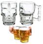 Imagem de Caneca para chopp cerveja de vidro caveira rock style 510ml