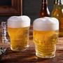 Imagem de Caneca para Chopp e Cerveja Caveira Rock Style Vidro Lyor 510ml