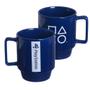 Imagem de Caneca Playstation Empilhável Porcelana Azul 400ML Oficial