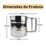 Imagem de Caneca Polvilhadora Peneira em Inox com Gatilho 250g  Clink 