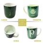 Imagem de Caneca Porcelana 300ml Verde Café Clube Time Emblema Escudo Palmeiras Oficial