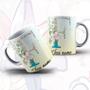 Imagem de Caneca Porcelana Alfabeto Floral Glitter Personalizada Com Inicial E Nome Todas As Letras E Nome