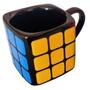 Imagem de Caneca Porcelana BrasFoot Quadrada Temas Cubo 220 ML Preto