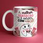 Imagem de Caneca Porcelana Flork a melhor sensação é estar com você 325 ml