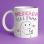 Imagem de Caneca porcelana flork amigas, medicada ela é ótima 325ml