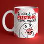 Imagem de Caneca Porcelana Flork Páscoa A vida é um prestigio com você 325 ml