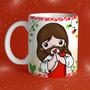 Imagem de Caneca Porcelana Natal Cute Que a fé em Jesus mantenha o Natal sempre vivo! 325 ml