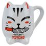 Imagem de Caneca Porcelana Pet Gato Psycho Decoração Cozinha