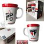 Imagem de Caneca Porcelana Premium Xicara Tricolor Brasfoot