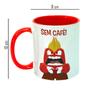 Imagem de Caneca Porcelana Vermelha Raiva Sem Café Com Café
