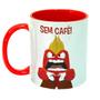 Imagem de Caneca Porcelana Vermelha Raiva Sem Café Com Café