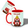 Imagem de Caneca Porcelana Vermelha Raiva Sem Café Com Café