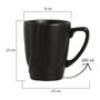 Imagem de Caneca Preta 280ml Para Café Leite Achocolatado Moderna Minimalista Estética