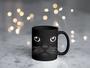 Imagem de Caneca Preta Porcelana 325Ml Halloween Gato Preto Terro