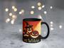 Imagem de Caneca Preta Porcelana 325Ml Halloween Terror Abóbora