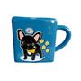 Imagem de Caneca Quadrada 380Ml Azul Celeste Bulldog Happy