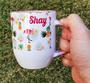 Imagem de Caneca Rosa com Colher Personalizada - Abacaxi e Flamingo