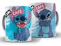 Imagem de Caneca Stitch Com Café Divertida Porcelana Xícara 325ml + Caixa Presente