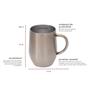 Imagem de Caneca Termica Dupla Parede Inox Bronze e Tampa 350ml