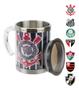 Imagem de Caneca Térmica Palmeiras Oficial Time Inox Com Tampa 450ml