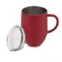 Imagem de Caneca Térmica Parede Dupla Inox Vermelha com Tampa 350 ml