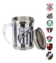 Imagem de Caneca Térmica Santos Fc Oficial Time Inox Com Tampa 450ml