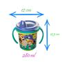 Imagem de Caneca Trio com Alça e Tampa Disney Mickey Minnie Mundo Bita Patrulha Canina Batman 330 ml Plasútil 