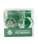 Imagem de Caneca Vidro Brasão Metal 400ml Palmeiras