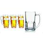 Imagem de Caneca vidro chopp 340ml c/6 ref SL0868