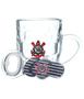 Imagem de Caneca Vidro Corinthians 310ml Com Abridor G003A-1 - Mileno