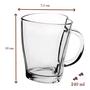 Imagem de Caneca Vidro Heart Casual 240Ml Transparente Class Home