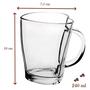 Imagem de Caneca Vidro Heart Casual 240ml Transparente Class Home