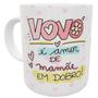 Imagem de Caneca vovó é amor de mamãe em dobro corações presente